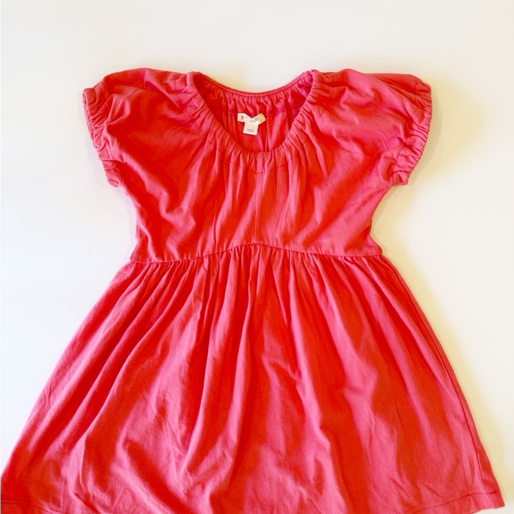 Crewcuts 5T Coral Short Sleeve Cotton Dress - Picture 2 of 7